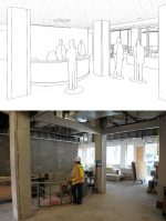 Student Center Welcome Desk - Construction Shot