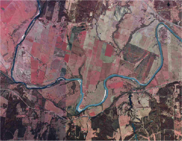 Aerial image of the Colorado River