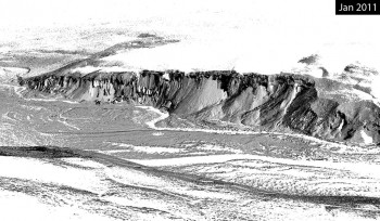 2 of 3 - Garwood Valley ice cliff, Jan. 2011