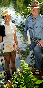 Kim Nguyen, B.S. '06, and Dr. Jack Sharp, whose mentorship helped her land a job in hydroenvironmental consulting.