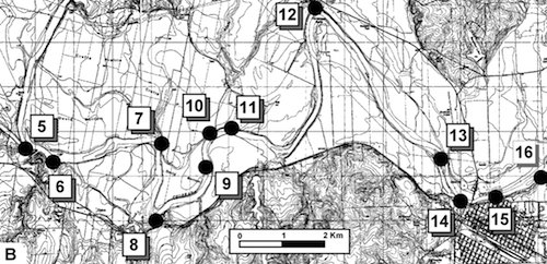 Area west of Smithville, present day