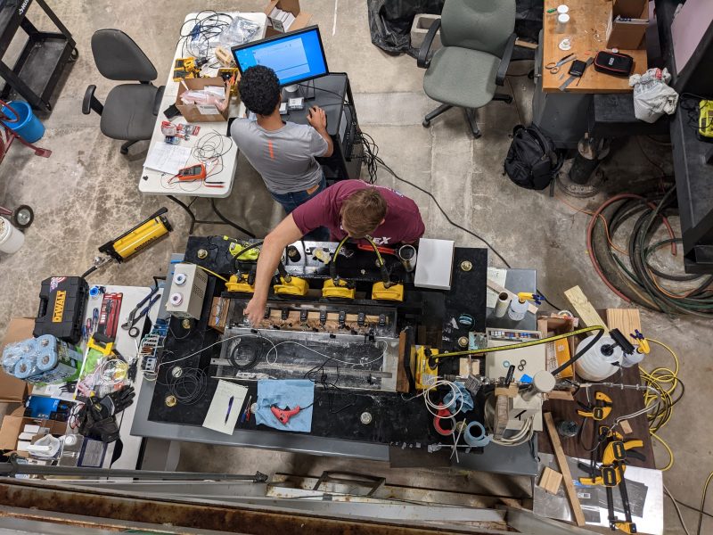 The earthquake machine from above