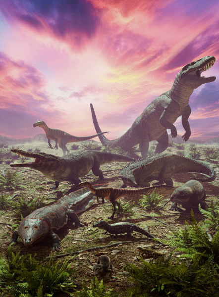Illustration of dinosaurs