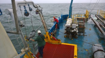 A BEG coring operation off Galveston island.