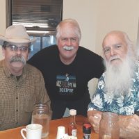 Elmo Brown With Old Ut Friends Ted Flanigan Of Bandera And Paul Garrison Of Wyo