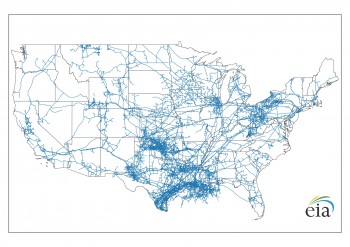 The U.S. Natural gas pipeline network is a highly integrated transmission and distribution grid that includes more than 210 natural gas pipeline systems and 305,000 miles of interstate and intrastate transmission pipelines.