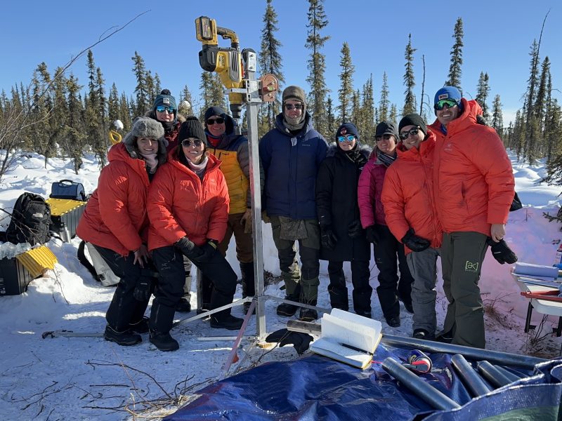 Group photo in the snow