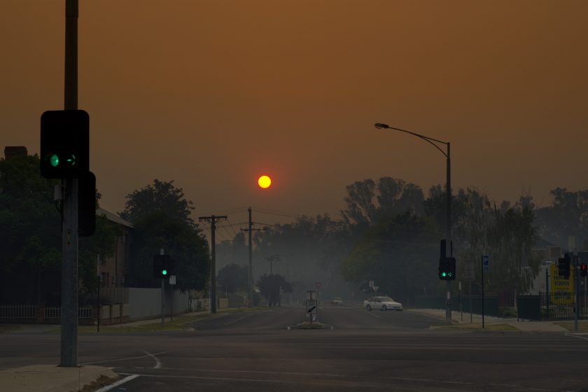 Smoke from bushfires