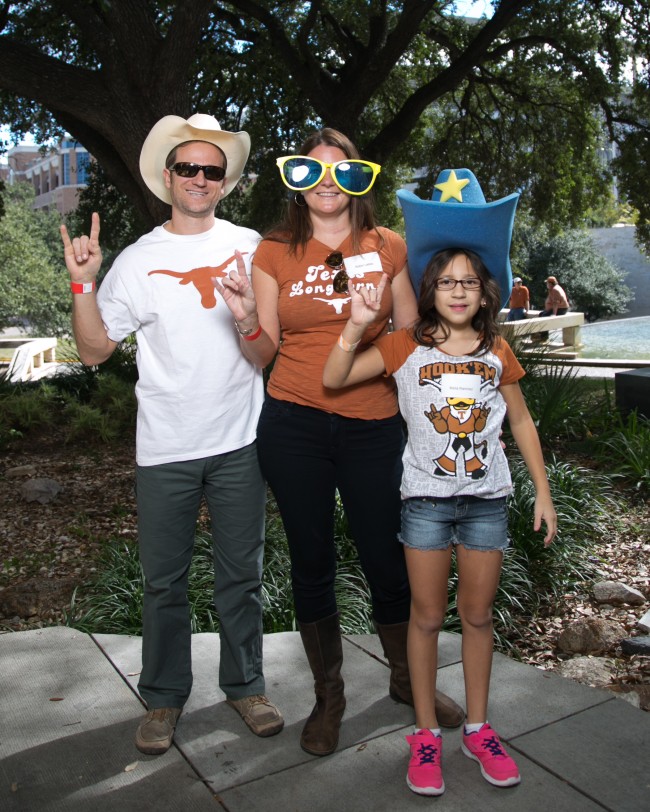 Kevin Labbe ('04) and Robin Labbe with Melia Ramirez.