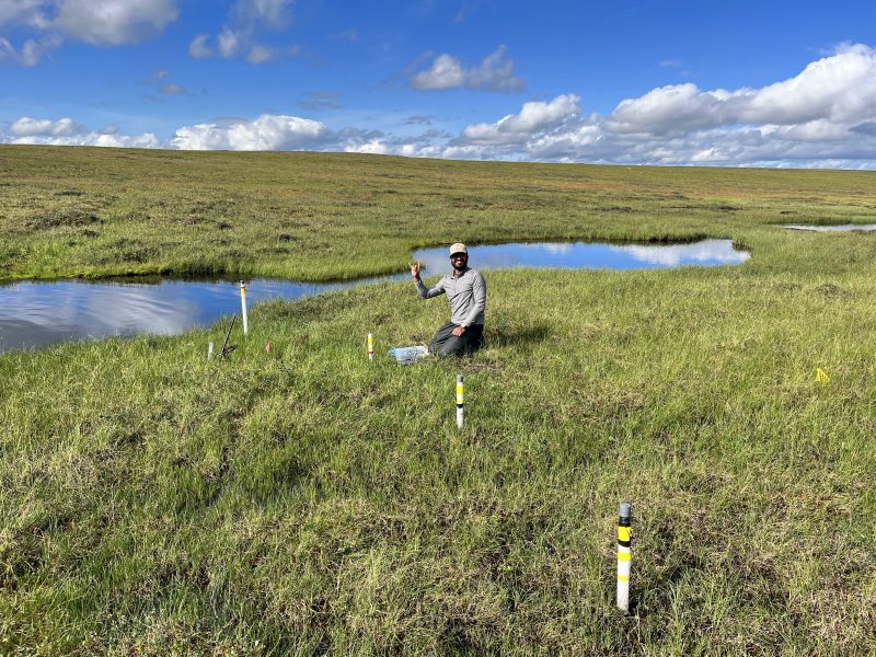 Photo of Neelarun in a swampy field.