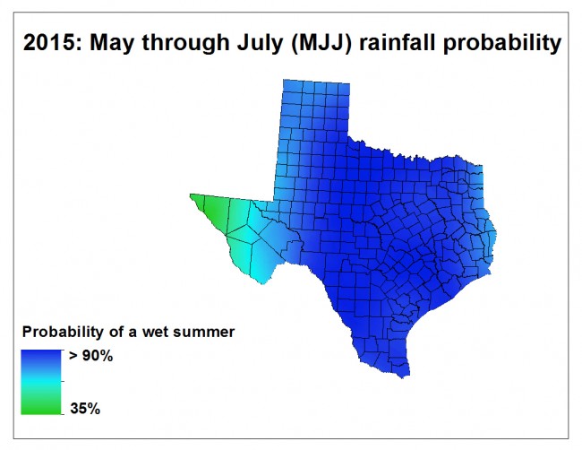 Summer 2015 rain forecast