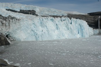 Alaska's Yahtse Glacier transports a large volume of sediment from the St. Elias Mountains to the sea. Ken Ridgway, Purdue University.