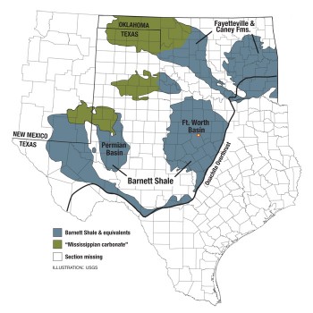 Barnett Formation Map