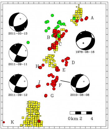 Earthquake and Gas Injection Map