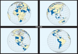 Global distribution of tight gas resources (blue).  Figure courtesy of Wood Mackenzie.