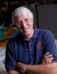 Hardage uses seismic sensors to search for gas hydrates on the seafloor. Using shear waves, he and his team “can see far more geological detail through the hydrate systems than what can be seen with compression waves.” Photo: Sasha Haagensen.