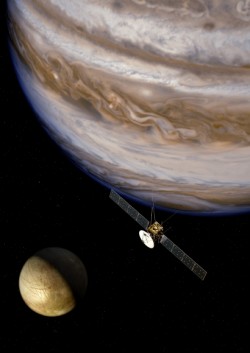 Artist's impression of JUICE Spacecraft at Jupiter