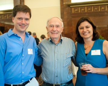 Leon Long with Rich Ketcham (left) and Laurie Duncan (right)