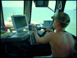 Students in the new course spent a week collecting MG&G data in the Gulf of Mexico near Galveston.