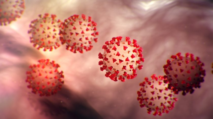 Digital illustration of the coronavirus