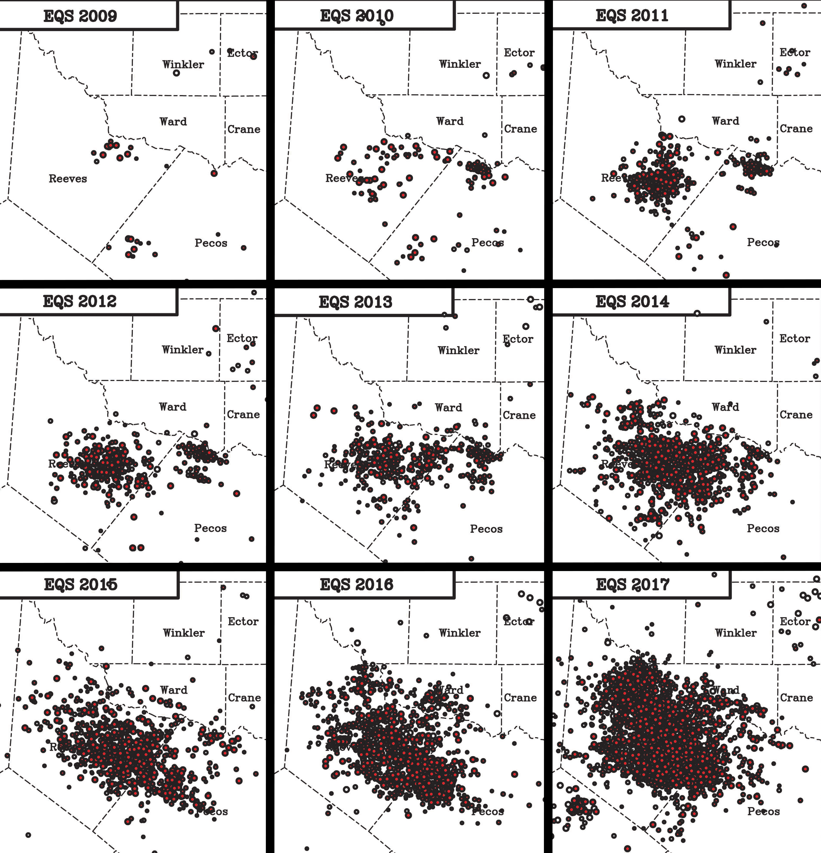 Increase in West Texas Earthquakes
