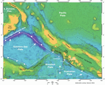 Solomons Tectonic Map