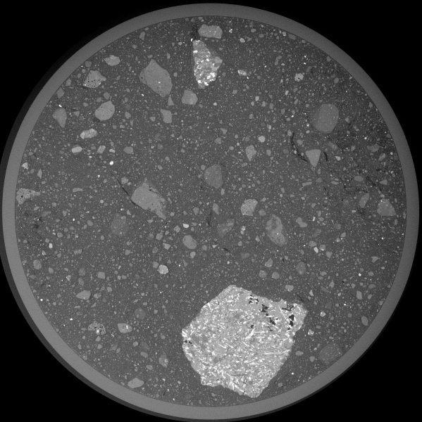 lunar soil scanned at the UTCT