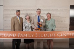 Jacque and Scotty Holland open the new Holland Family Student Center