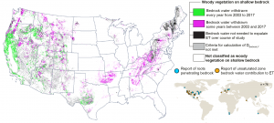 New paper, published in Nature, shows that bedrock water is used by forests across the U.S.
