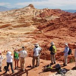 Alteration fronts in Aztec Sandstone at Valley of Fire