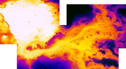 Infrared image of same microbial mat