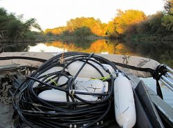 Ready to deploy CRP cables at the Hornsby Bend site.